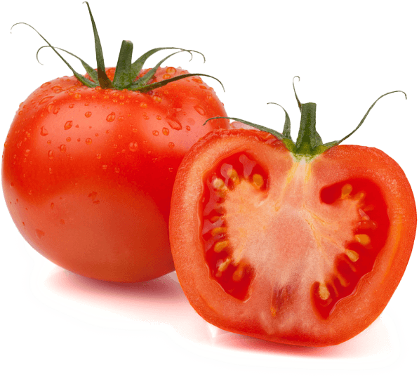 two ripe tomatoes